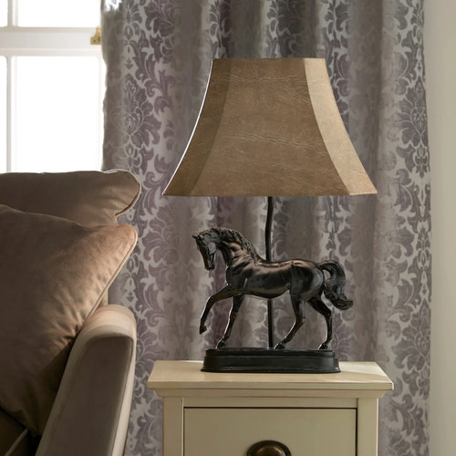Black horse table lamp - horse,