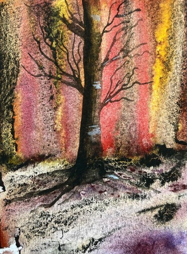 Original watercolour autumn - original,
