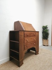 Art Deco Oak Bureau Vintage