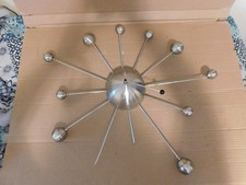 Vintage MCM  Wall Clock  Sputnik Starburst Atomic Era for parts
