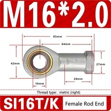 Female Rod End, Bearing Rose