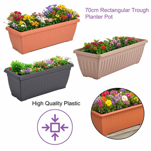 70cm trough plant pot large - 70cm,