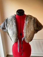 Vintage faux fur grey bolero