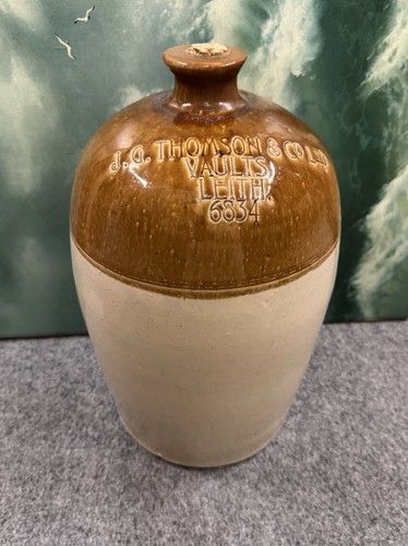 Antique stoneware flagon - stoneware,