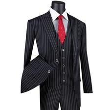 VINCI Men's Black Striped 3