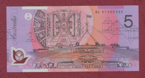 Australian banknote five - banknote,