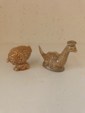 2 Vintage Beneagles Beswick Flying Haggis/Loch Ness Whisky Miniature Decanter