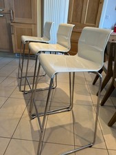 3 IKEA GLENN Bar Stools, white