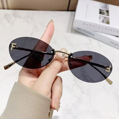 Fashion rimless sunglasses - rimless,