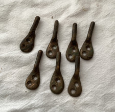 Seven Vintage Antique brass boat cleats in original condition