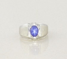 Mens 10k White Gold Lab