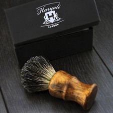 SHAVING BRUSH FOR MEN GIFT BRAND NEW - 100% PURE BADGER HAIR - Wood Wooden Brush