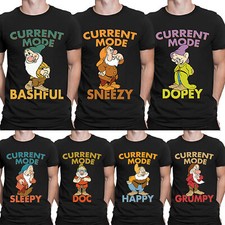 Seven 7 Dwarfs Snow White Happy Costume Funny Bashful Dopey Mens T-Shirts #UJG1