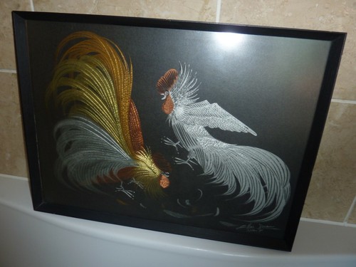 Framed 36cm textile - 49, by