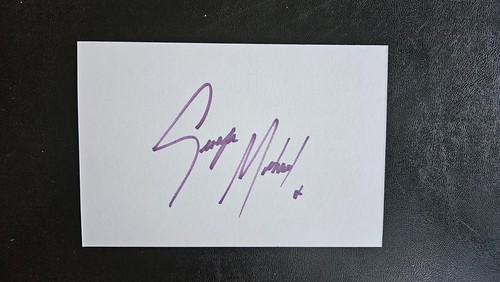 George michael signed 4x6 - michael,