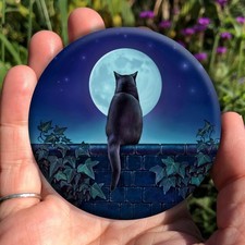 Cat Fridge Magnet - Moongazing