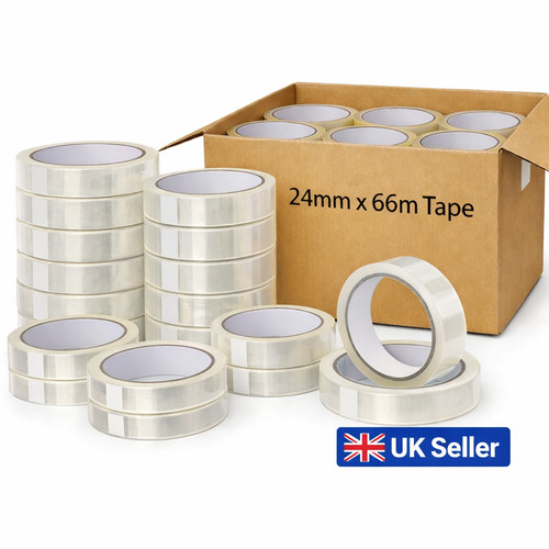 Clear tape 24mm 66m - clear,
