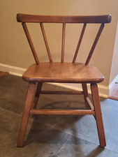 Wooden child's desk chair mid-century modern style vintage 19.5" tall MCM