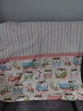 Camper van reversible double duvet cover, no pillowcases.  Pastel colours.