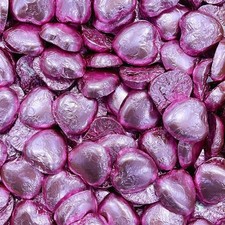 Pink Chocolate Love Hearts Individually Wrapped Milk Chocolates - 50 Pack