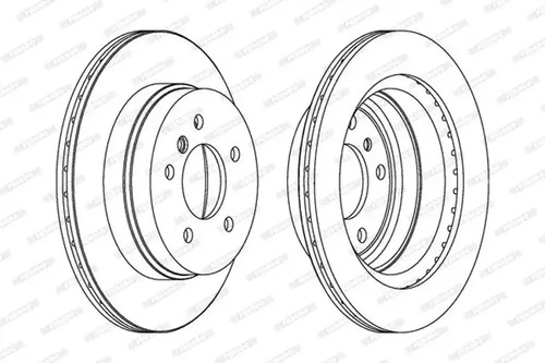 Brake disc vented ddf1697c - vented,