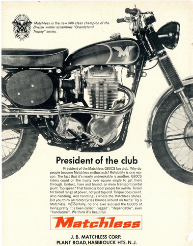 Vintage print matchless - vintage,