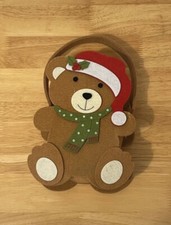 Christmas Teddy Bear Felt Gift Bag Unisex