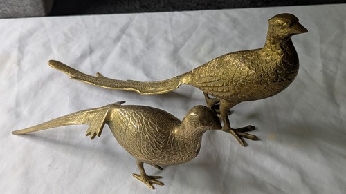 Pair large vintage brass - pair,