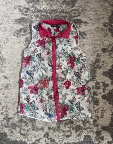 Floral button blouse - button, /
