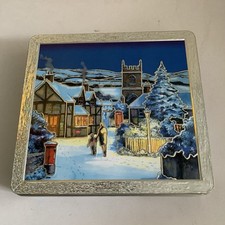 Churchills Village In Winter Alan King Christmas Biscuit Tin 22x23x5.5cm Empty