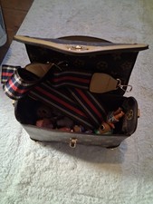 Vintage Monogram Mini Box Bag – Top Handle & Crossbody Strap Small Style Handbag