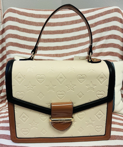 Aldo beige logo embossed - beige,