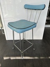 Vintage Mid Century 50s 60s Industrial Chrome Steel Wire Operators Desk Chair