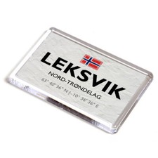 FRIDGE MAGNET - Leksvik - Nord-Trondelag - Norway - Lat/Long
