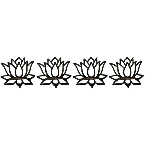 4pcs black wooden corner - black,