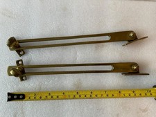 PAIR ANTIQUE BRASS WINDOW OR SHUTTER  STAY VINTAGE OLD VICTORIAN
