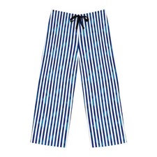 Blue Striped Pajama Pants