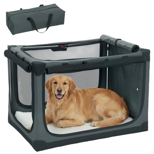 Pawhut collapsible dog - pawhut, crate
