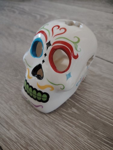 Sugar skull tealight - sugar, holder