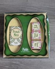 Vintage Fields Of Bond Street French Moss Gift Set Soap & 3 X  Bath Cubes UNUSED