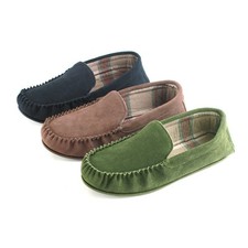 Mens Suede Moccasins Slippers
