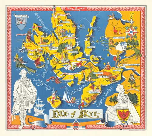 Isle skye pictorial map - map, by