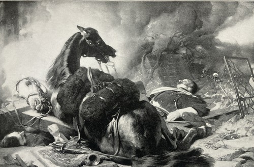 War antique lithograph print - war,