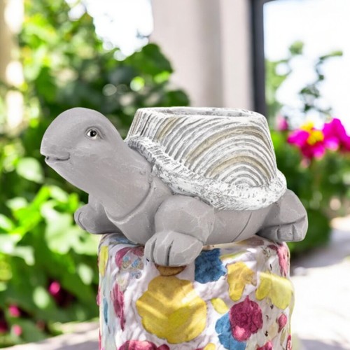 Tortoise ceramic planter - tortoise,