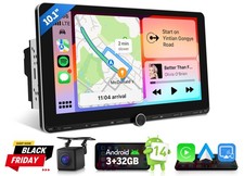UX7 Plus 10.1" 2 Din Android 14 Car Stereo Radio GPS Sat Nav Head Unit RDS DAB+