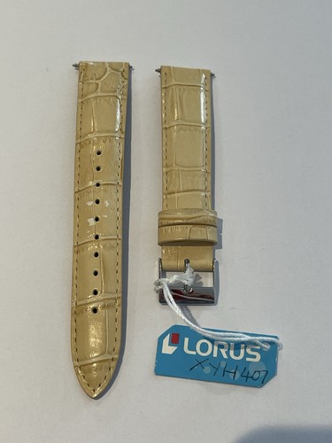 Lorus 18mm cream leather watch - 18mm,