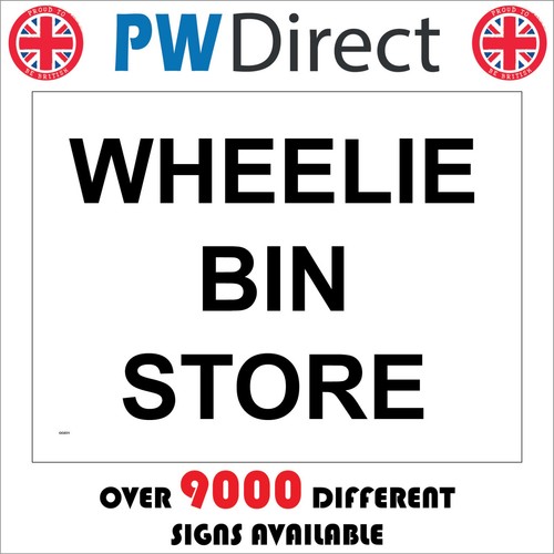 Sign wheelie bin store shed - sign,