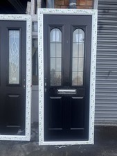 Brand New Composite Front Door - Black Front & White Inside 890 X 2110 Mm