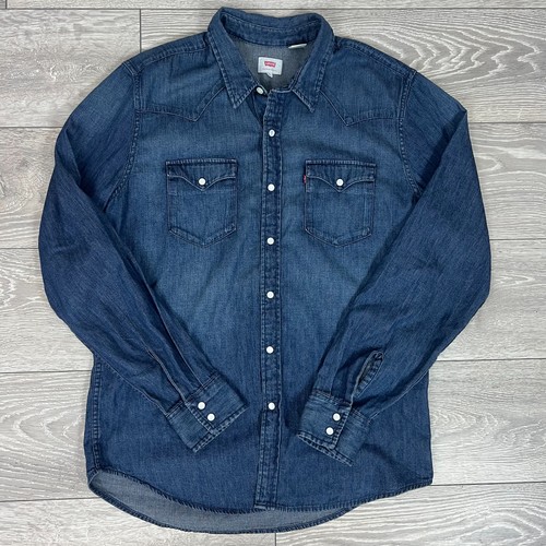 Levis shirt mens large denim - levis,