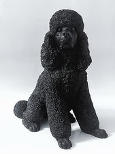 The Leonardo Collection 2002 Vintage XL Sitting Black Poodle ~ 40cm (15.75”)
